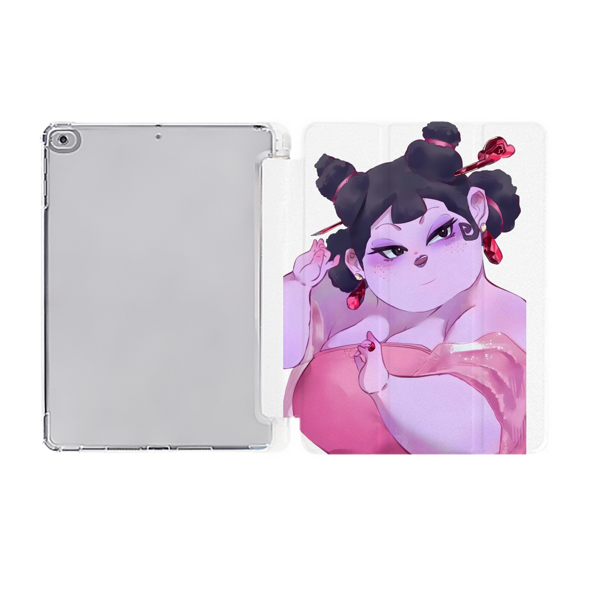 （画像用） Ne Zha 2 ナタ 魔童の大暴れ IPad ケース ペン収納付き 三つ折りスタンド PUレザー×シリコン 対応機種9.5/10.5/10.9インチ